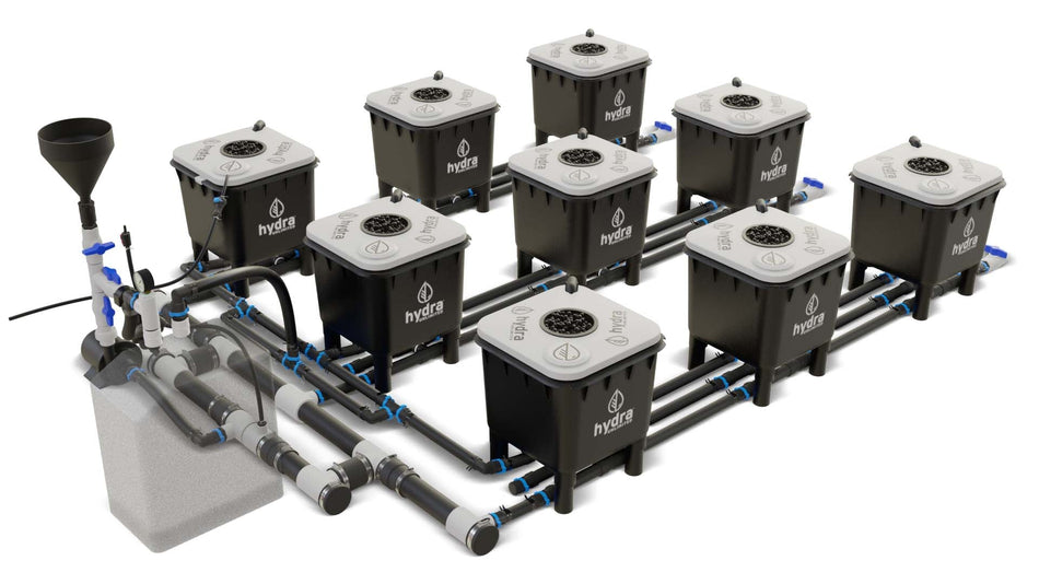 HydraMax 9 Bucket, 3 Row Professional RDWC System