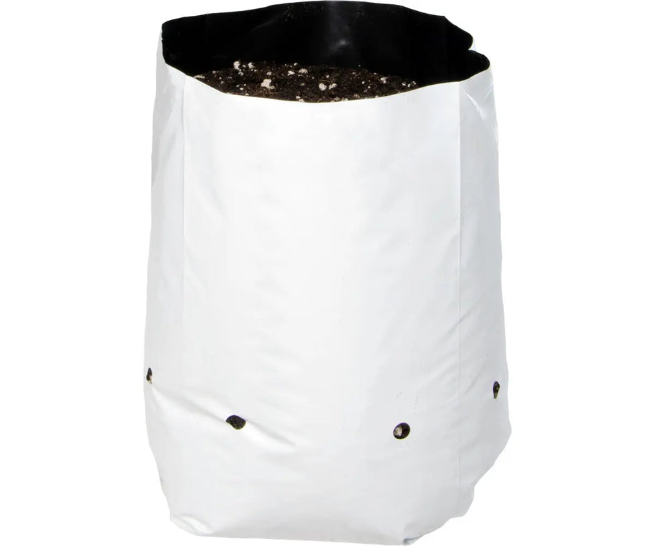 Hydrofarm Black & White Grow Bag, 2 gal | Pack of 25