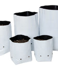 Hydrofarm Black & White Grow Bag, 2 gal | Pack of 25
