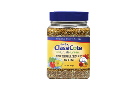 Jack’s ClassiCote 15-8-23 with Crystal Green Time-Release Fertilizer