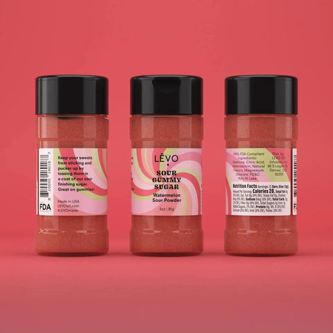 LĒVO Sour Gummy Sugar - Watermelon