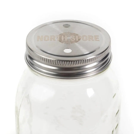 NORTH SPORE 'Regular Mouth' Culture Jar Lid with Port & Filter | Pack of 6