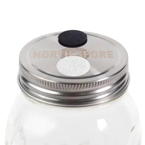 NORTH SPORE 'Regular Mouth' Culture Jar Lid with Port & Filter | Pack of 6