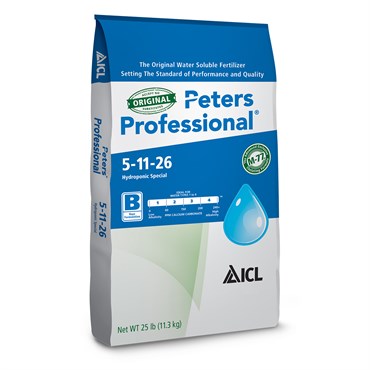 Peters Professional 5-11-26 Hydroponic Special Fertilizer, 25 lb
