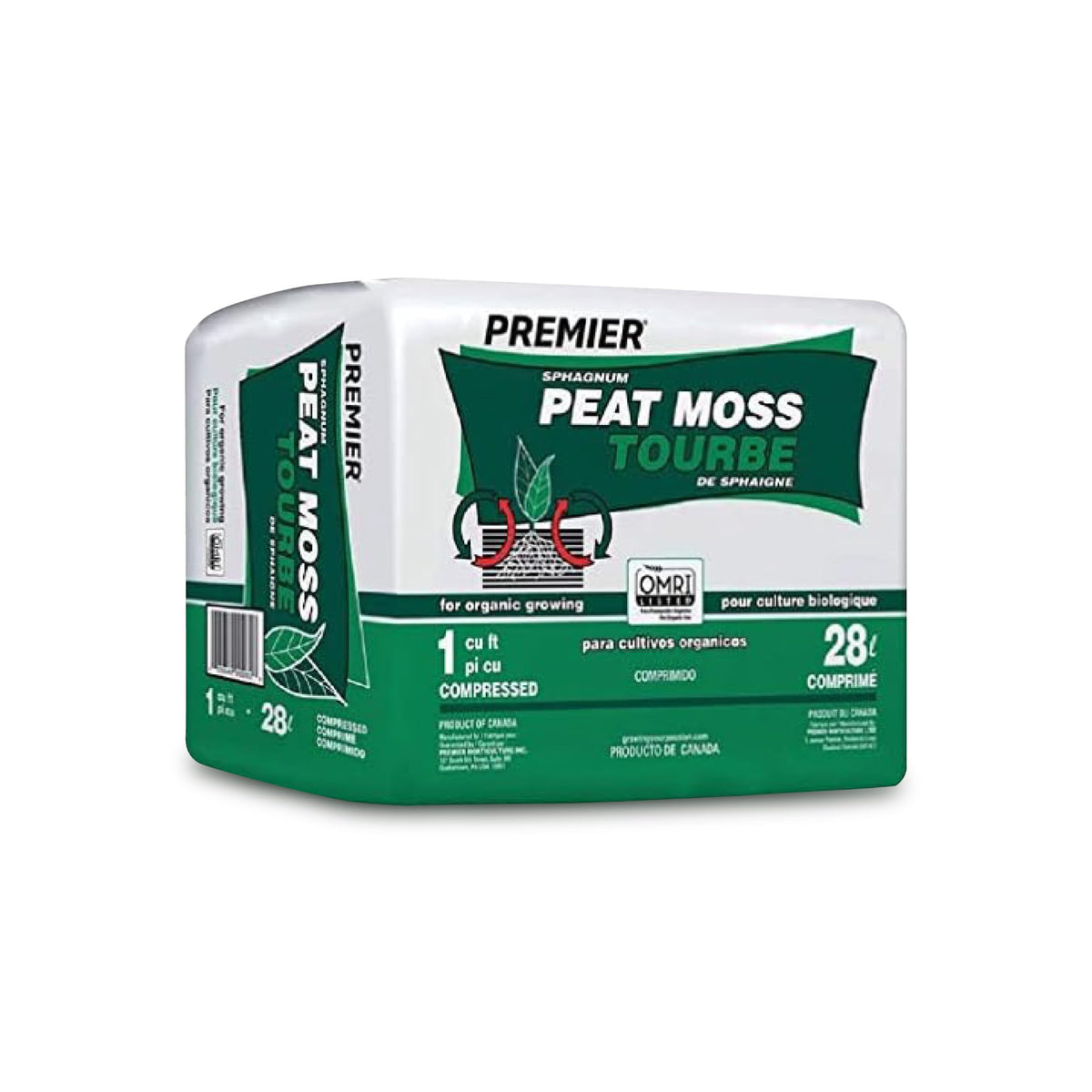 Premier Canadian Sphagnum Peat Moss – 5oz To 24oz Sizes, Soil Amendment For Plants