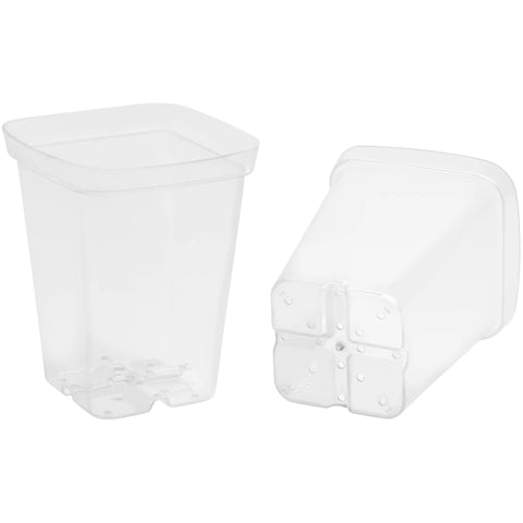 SUNPACK 2.5" Heavy Duty Visible Root Clear Square Pot