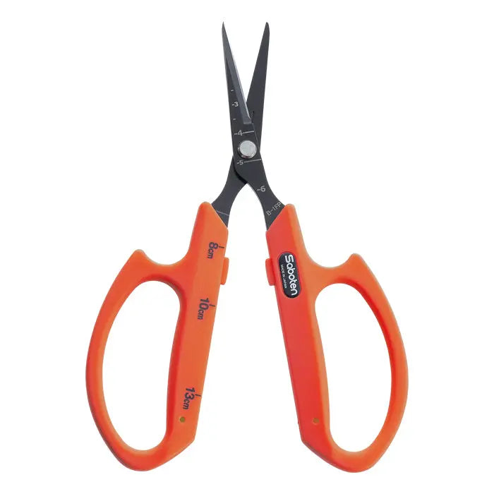 Saboten Curved Blade Trimming Scissors Orange PT-19