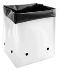 Square Black & White Grow Bags PE, 1/2 Gal | Pack of 100