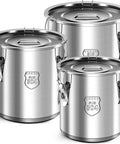Stainless Steel Storage Container 33L, 15" x 14"