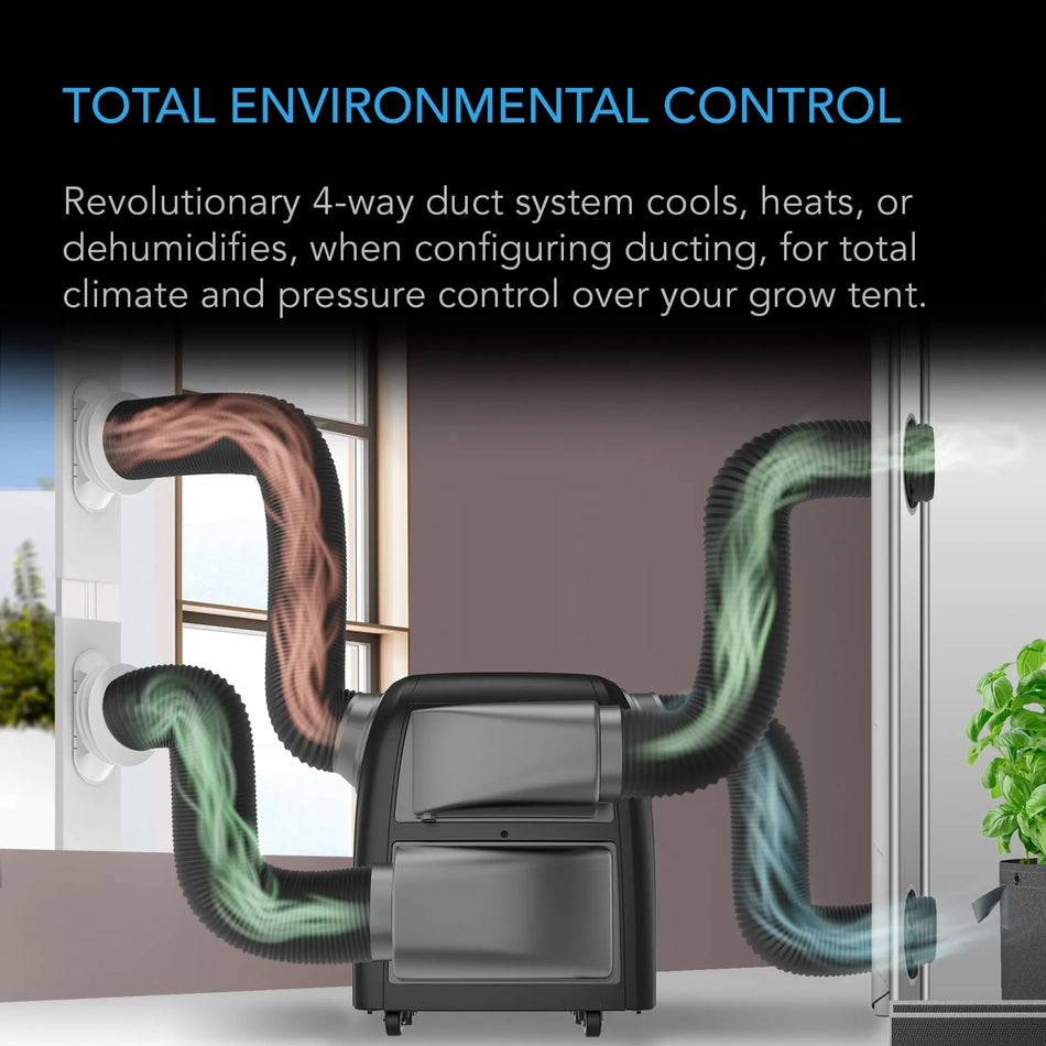 TERRAFORM 7 Air Conditioner, Heater, Dehumidifier for Grow Tents, 8000 BTU