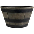 Whiskey Barrel Planter Round Dark Oak, 16"