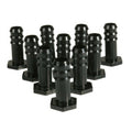 Active Aqua 1/2 inch black stopper fittings, pack of 10