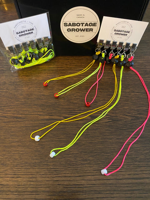 Sabotage Tie applied to a plant to guide and support growth