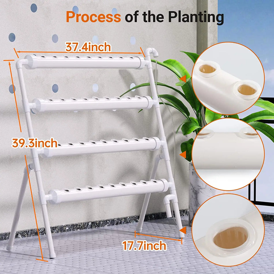 4 Layer 36 Site Vertical NFT Hydroponics System