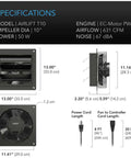 AC Infinity AIRLIFT T10, SHUTTER EXHAUST VENTILATION FAN 10", TEMPERATURE AND HUMIDITY CONTROLLER AC Infinity