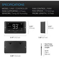 AC Infinity AIRLIFT T10, SHUTTER EXHAUST VENTILATION FAN 10", TEMPERATURE AND HUMIDITY CONTROLLER AC Infinity