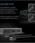 AC Infinity AIRLIFT T12, SHUTTER EXHAUST VENTILATION FAN 12", TEMPERATURE AND HUMIDITY CONTROLLER AC Infinity