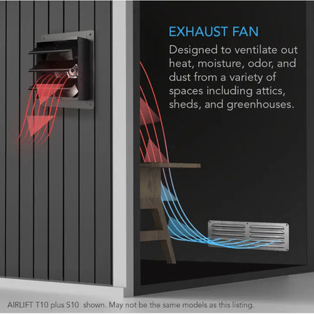 AC Infinity AIRLIFT T14, SHUTTER EXHAUST VENTILATION FAN 14", TEMPERATURE AND HUMIDITY CONTROLLER AC Infinity