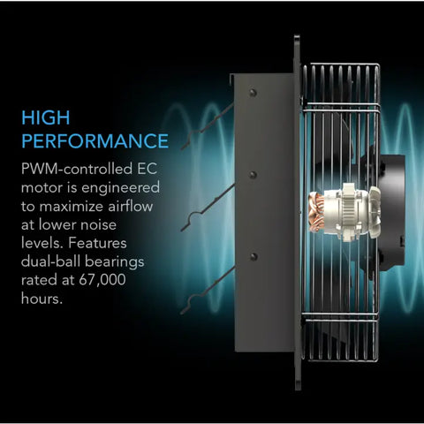 AC Infinity AIRLIFT T16, SHUTTER EXHAUST VENTILATION FAN 16", TEMPERATURE AND HUMIDITY CONTROLLER AC Infinity