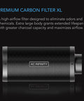 AC Infinity AUSTRALIAN CHARCOAL CARBON AIR DUCT FILTER XL, 4" AC Infinity