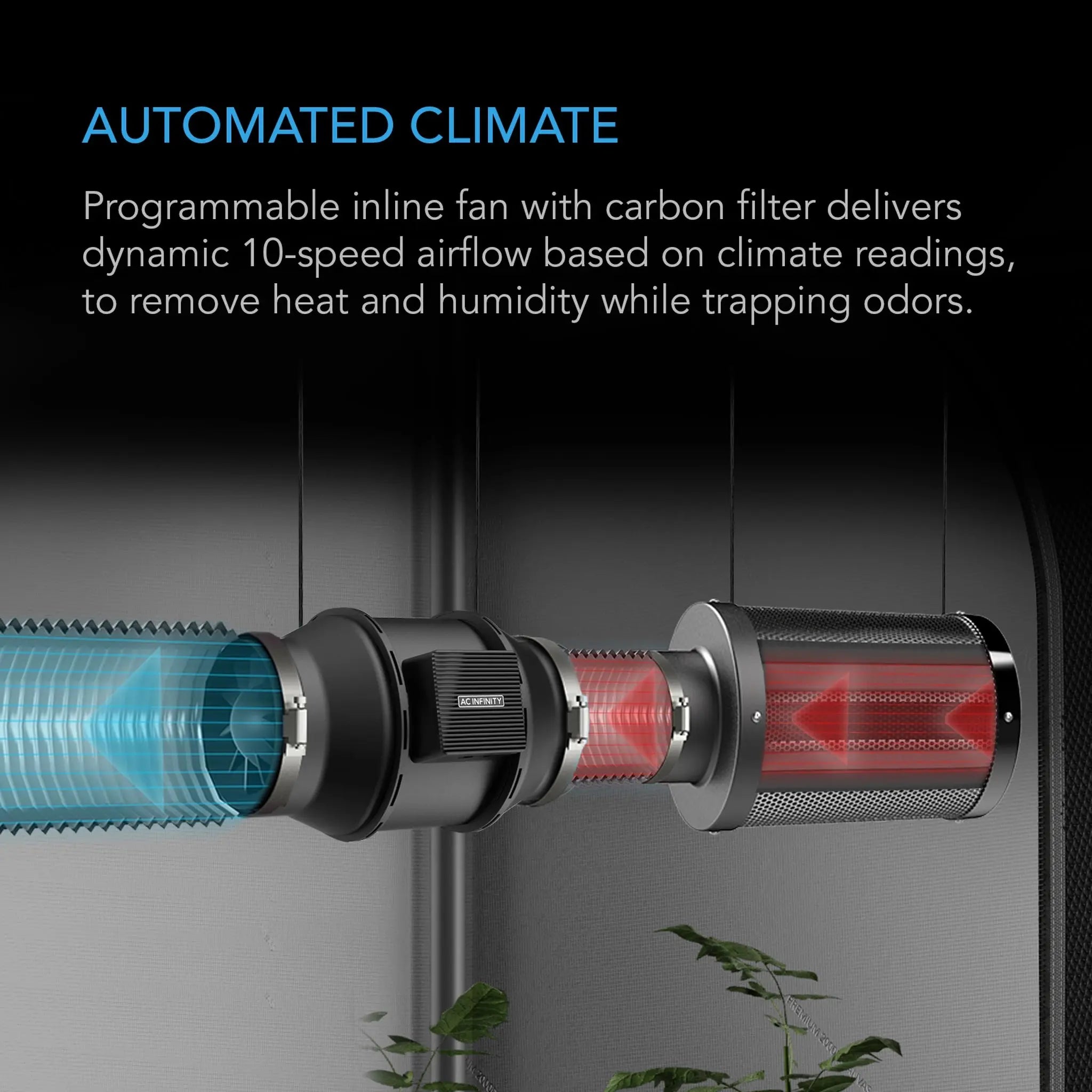 AC Infinity Advance Grow Tent System 2x2 Compact, 1-Plant Kit, Integrated Smart Controls To Automate Ventilation, Circulation, Full Spectrum Led Grow Light AC Infinity