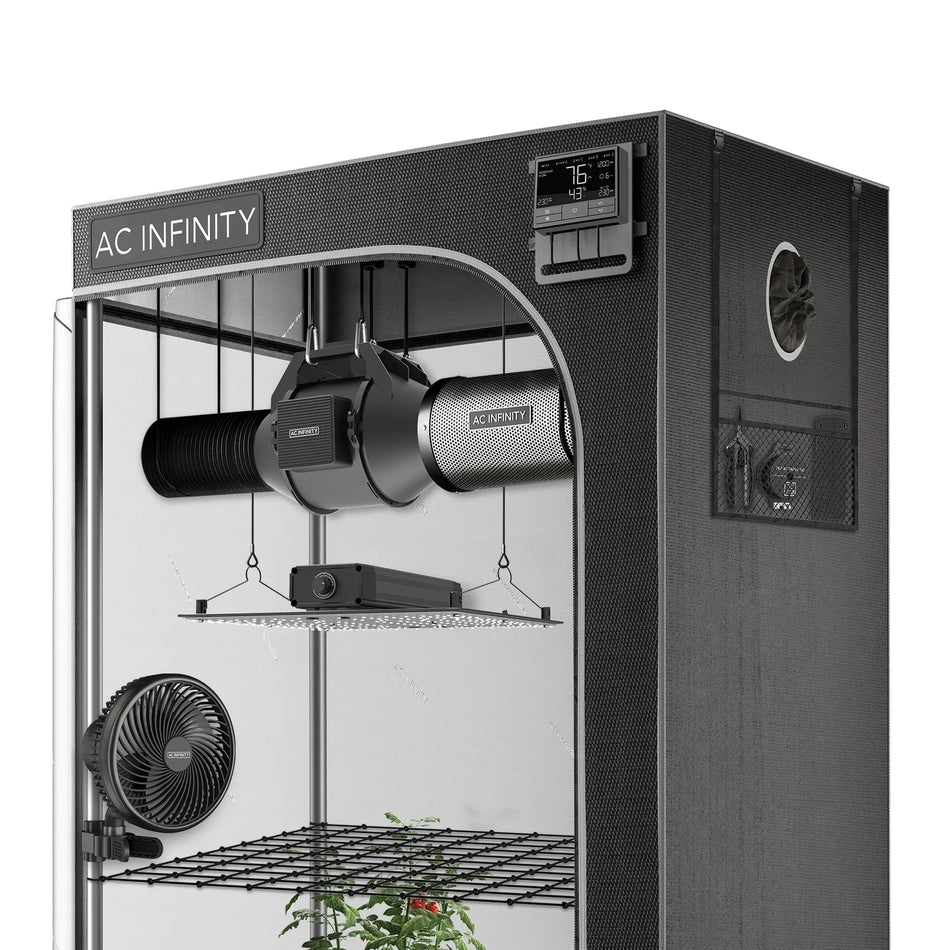AC Infinity Advance Grow Tent System 2x2, 1-Plant Kit, Integrated Smart Controls To Automate Ventilation, Circulation, Full Spectrum Led Grow Light AC Infinity