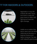 AC Infinity BLACK & WHITE PANDA FILM, WATERPROOF REFLECTIVE SHEET, 10 X 25 FT. AC Infinity