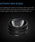 AC Infinity Backdraft Damper Ducting Insert, Black Galvanized Steel, 8" AC Infinity