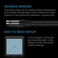 AC Infinity CLOUDCOM B1 Smart Thermo-Hygrometer With Data App, 12' Sensor Probe AC Infinity