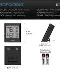 AC Infinity CLOUDCOM B2 Smart Thermo-Hygrometer With Data App, Integrated Sensor Probe AC Infinity