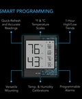 AC Infinity CLOUDCOM B2 Smart Thermo-Hygrometer With Data App, Integrated Sensor Probe AC Infinity