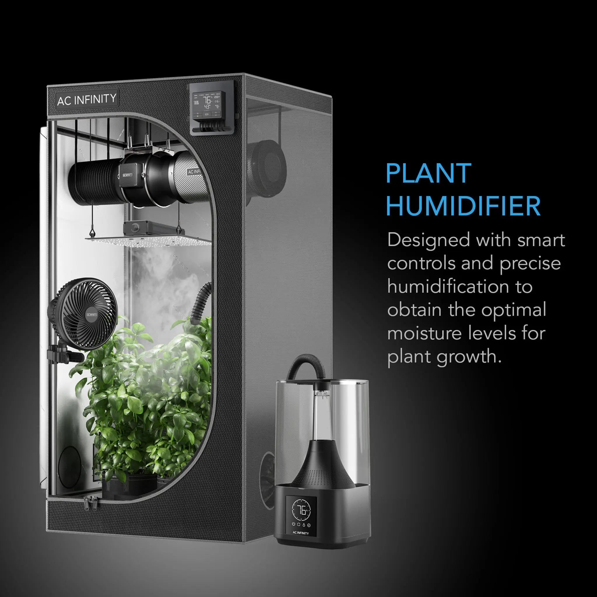 succulent humidifier AC Infinity CLOUDFORGE T3 Environmental Plant Humidifier (4.5L)