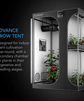 AC Infinity CLOUDLAB 632D, 2-IN-1 ADVANCE GROW TENT 3X2, 2000D MYLAR CANVAS, 36" X 24" X 72" AC Infinity
