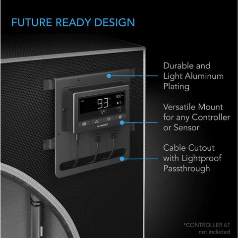 AC Infinity CLOUDLAB 743D, 2-IN-1 ADVANCE GROW TENT 4X3, 2000D MYLAR CANVAS, 48" X 36" X 72" AC Infinity