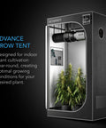 AC Infinity CLOUDLAB 816, ADVANCE GROW TENT 10X5, 2000D DIAMOND MYLAR CANVAS, 120" X 60" X 80" AC Infinity