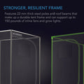 AC Infinity CLOUDLAB 816, ADVANCE GROW TENT 10X5, 2000D DIAMOND MYLAR CANVAS, 120" X 60" X 80" AC Infinity