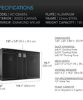 AC Infinity CLOUDLAB 816, ADVANCE GROW TENT 10X5, 2000D DIAMOND MYLAR CANVAS, 120" X 60" X 80" AC Infinity