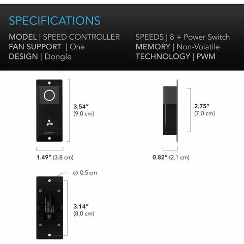 AC Infinity CLOUDLINE S12, Quiet Inline Duct Fan System with Speed Controller, 12" AC Infinity