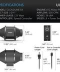 AC Infinity CLOUDLINE S4 Inline Duct Fan System with Speed Controller, 4"
