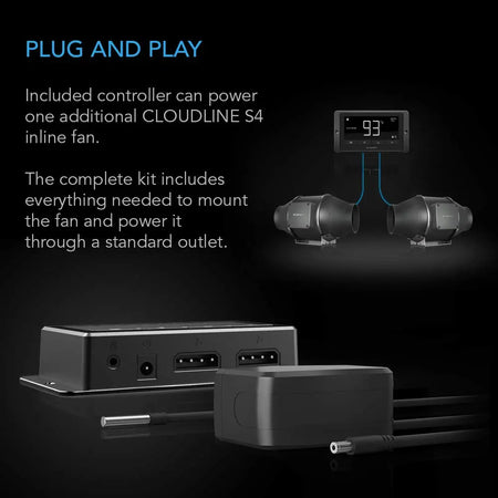AC Infinity CLOUDLINE S6, Quiet Inline Duct Fan System with Speed Controller, 6" AC Infinity
