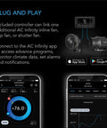 AC Infinity CLOUDLINE T10 Inline Duct Fan System w/ Temp and Humidity Bluetooth Controller, 10" AC Infinity