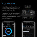 AC Infinity CLOUDLINE T12 Inline Duct Fan System w/ Temp and Humidity Bluetooth Controller, 12" AC Infinity