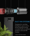 AC Infinity CLOUDLINE T8 Inline Duct Fan System w/ Bluetooth Controller, 8"