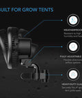 AC Infinity CLOUDRAY A6 GROW TENT CLIP FAN 6 WITH 10 SPEEDS, MANUAL SWIVEL AC Infinity