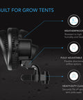 AC Infinity CLOUDRAY A9 GROW TENT CLIP FAN 9 WITH 10 SPEEDS, EC-MOTOR, MANUAL SWIVEL AC Infinity