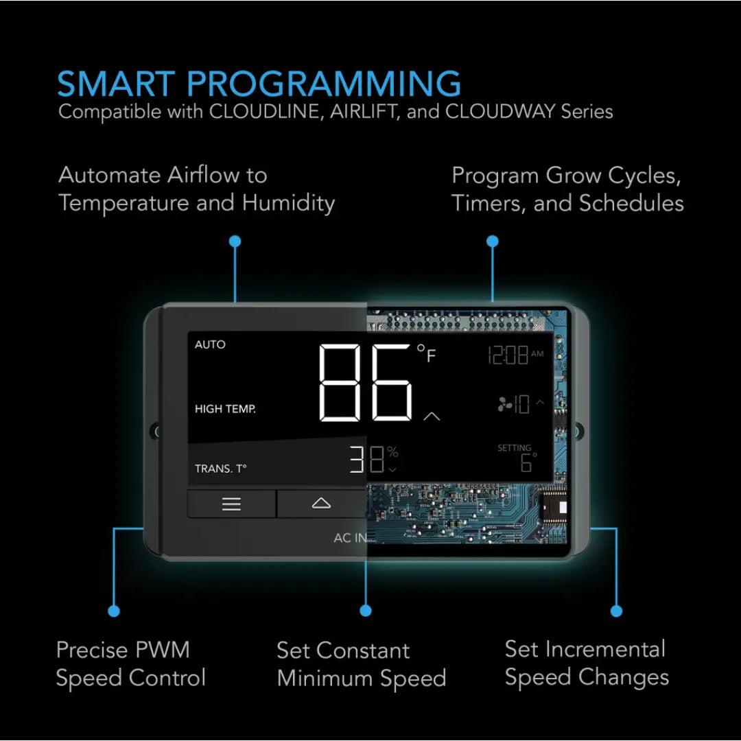 AC Infinity CONTROLLER 67, TEMP & HUMIDITY FAN CONTROLLER, ON/OFF CYCLES + DATA APP AC Infinity