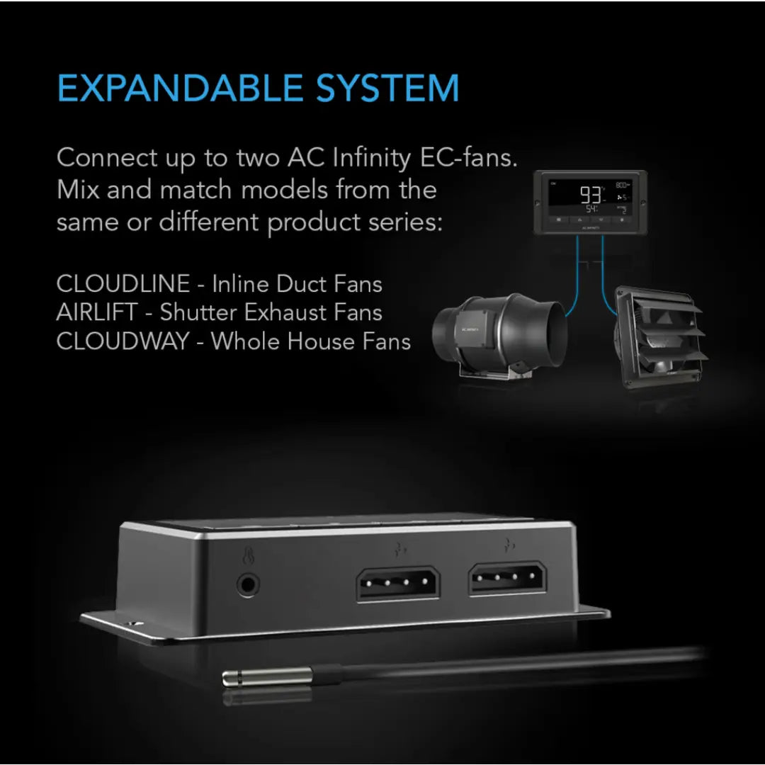 AC Infinity CONTROLLER 67, TEMP & HUMIDITY FAN CONTROLLER, ON/OFF CYCLES + DATA APP AC Infinity