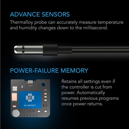 AC Infinity CONTROLLER 67, TEMP & HUMIDITY FAN CONTROLLER, ON/OFF CYCLES + DATA APP AC Infinity