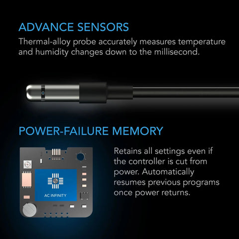 AC Infinity CONTROLLER 69 PRO WIFI, INDEPENDENT PROGRAMS FOR FOUR DEVICES, DYNAMIC TEMP, HUMIDITY, ON/OFF CYCLES + DATA APP AC Infinity