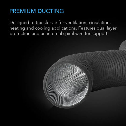 AC Infinity Flexible Four-Layer Ducting, 12" x 8' AC Infinity